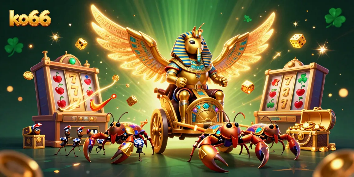 Engage with ko66 and experience thrilling casino vibes in a vibrant 3D illustration.