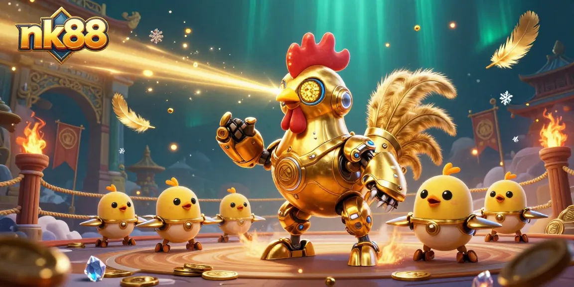 Experience thrilling gaming with nk88's dynamic characters amidst a vibrant casino scene.