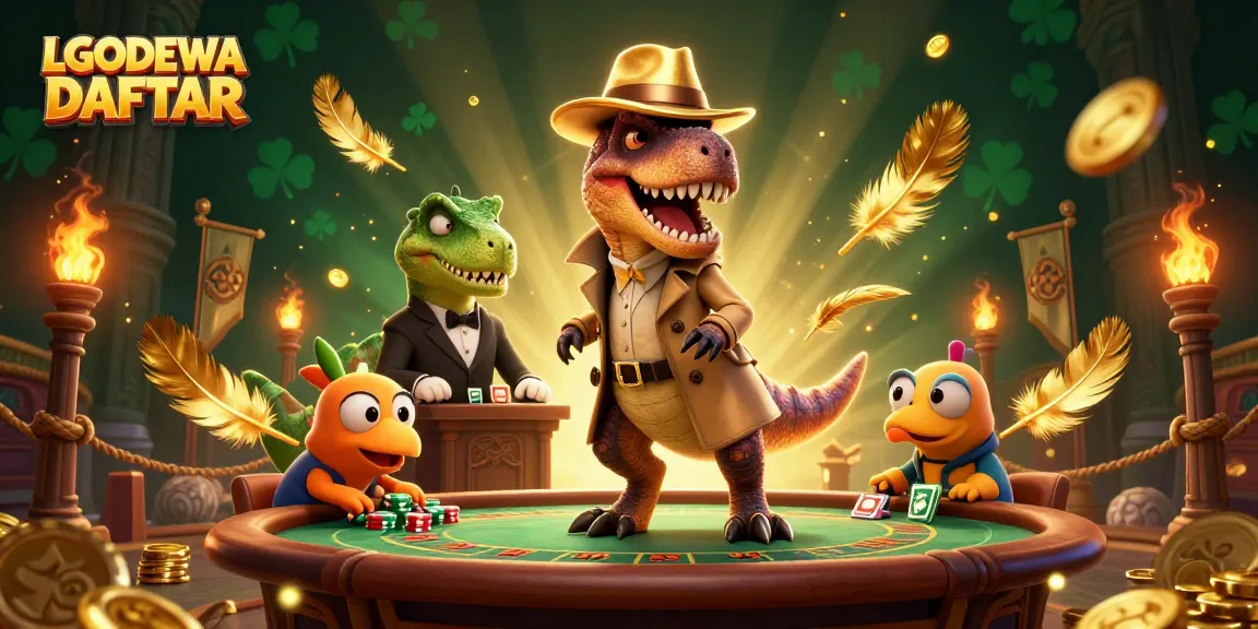 Experience slot gaming excitement with LGODEWA DAFTAR featuring vibrant characters and dynamic casino elements.