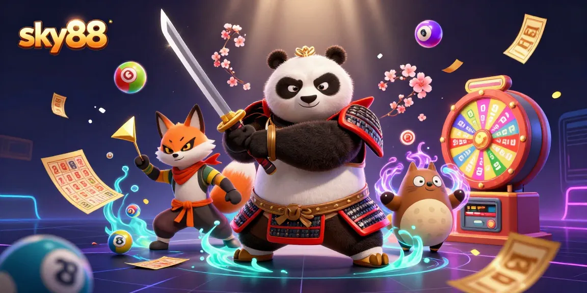 Engage with sky88's vibrant casino adventure featuring dynamic characters and gaming elements.