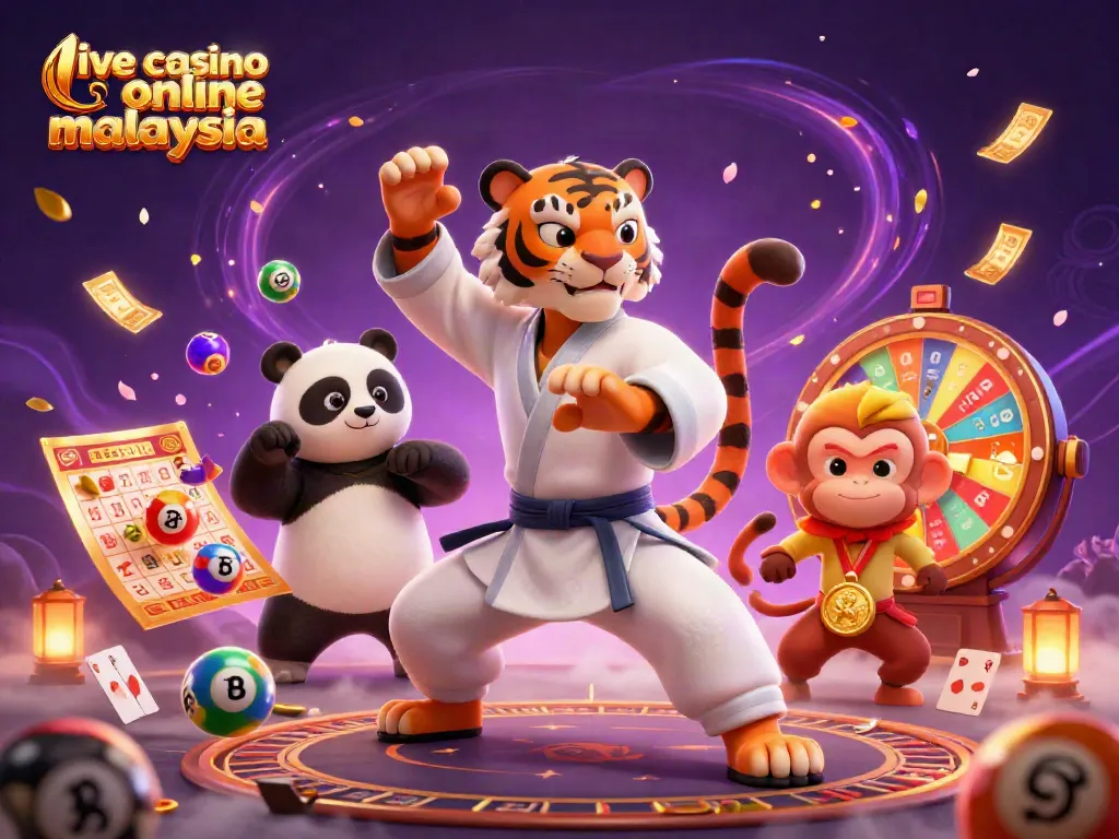 Experience live casino online Malaysia with immersive gaming action in this detailed illustration.