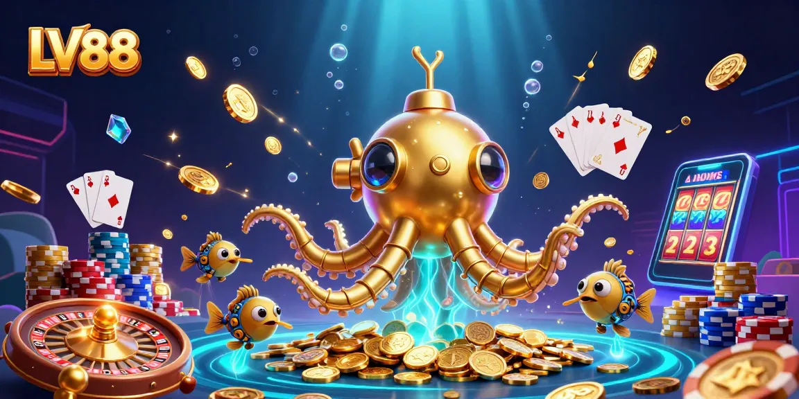Experience thrilling wins with LV88's underwater adventure of the golden kraken and mechanical fish!