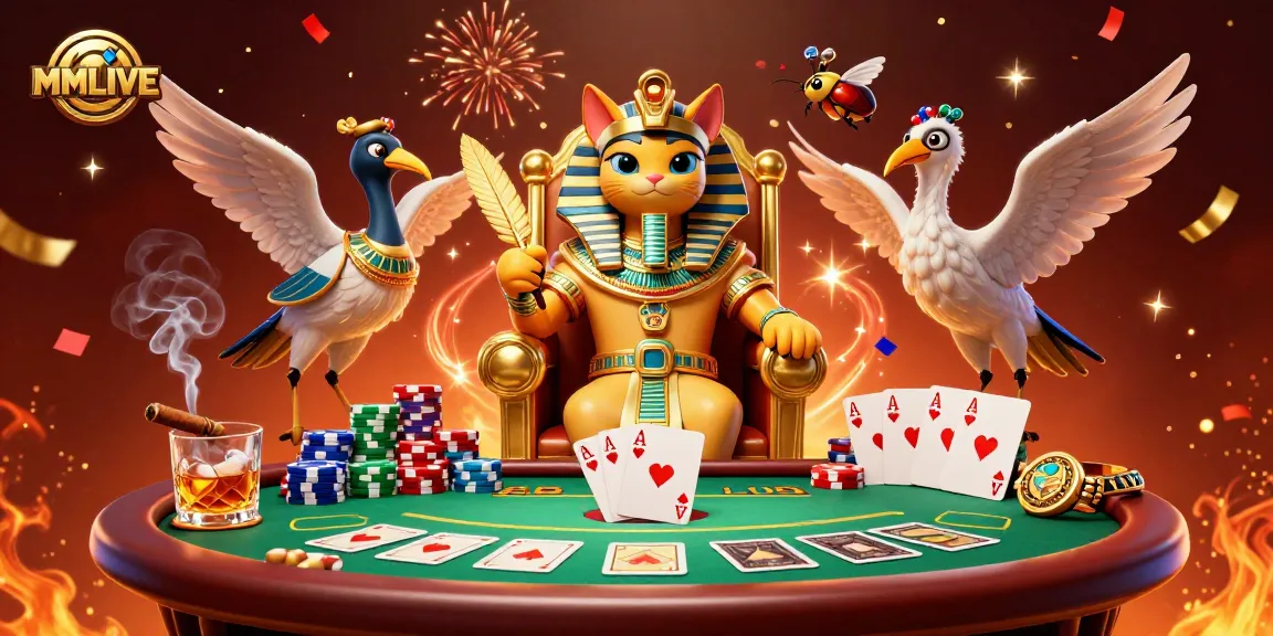 MMLIVE captures the essence of live-streaming entertainment intertwined with vibrant casino gaming elements.