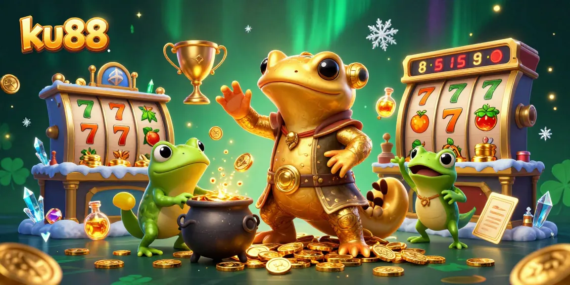 Engage with ku88's thrilling slot games featuring golden symbols and lucky charm elements.