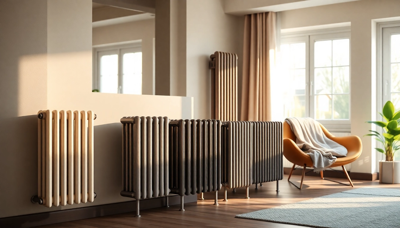 Heizkörper kaufen: Moderne Heizkörper in einem gemütlichen Wohnzimmer mit natürlichem Licht.