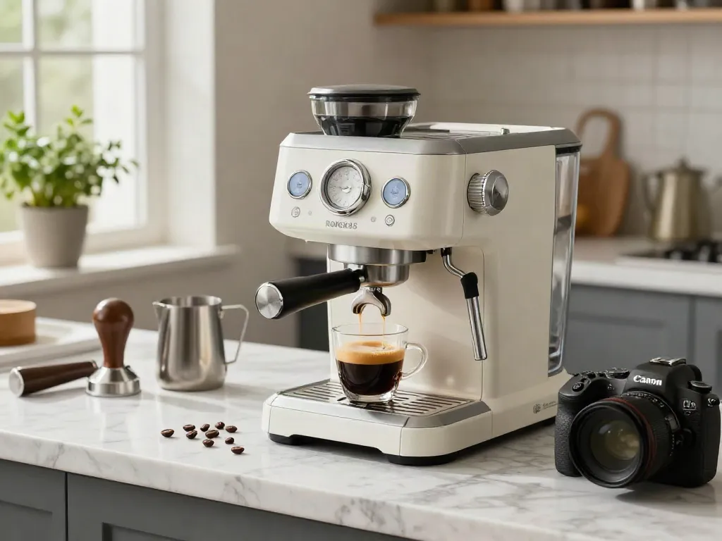 ROKOK88 espresso machine preparing a delicious shot of coffee.