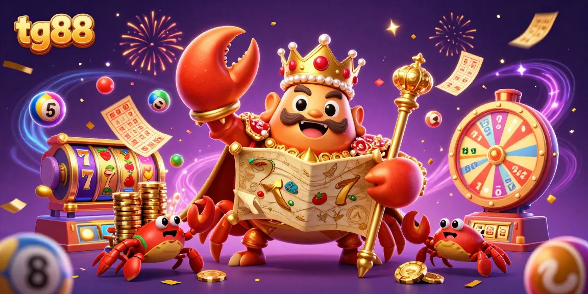 Engage in thrilling gaming with tg88's dynamic lottery and slots experience featuring vibrant animation.