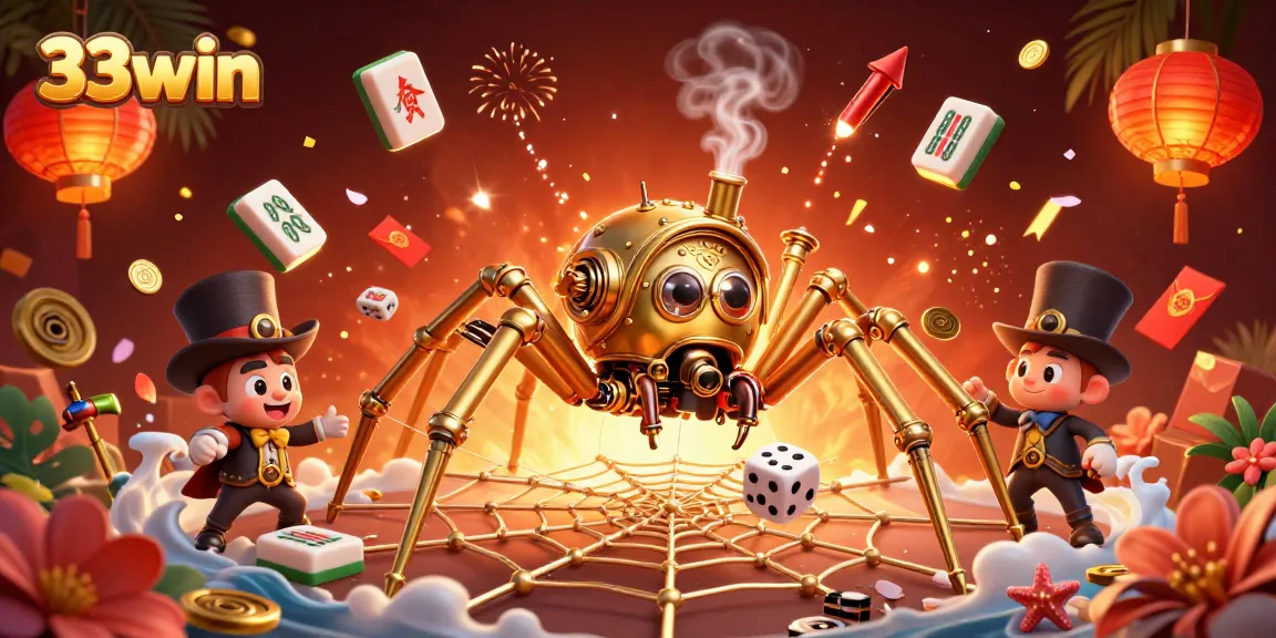 Engage with thrilling gameplay at 33win featuring golden spider and enchanted casino elements.