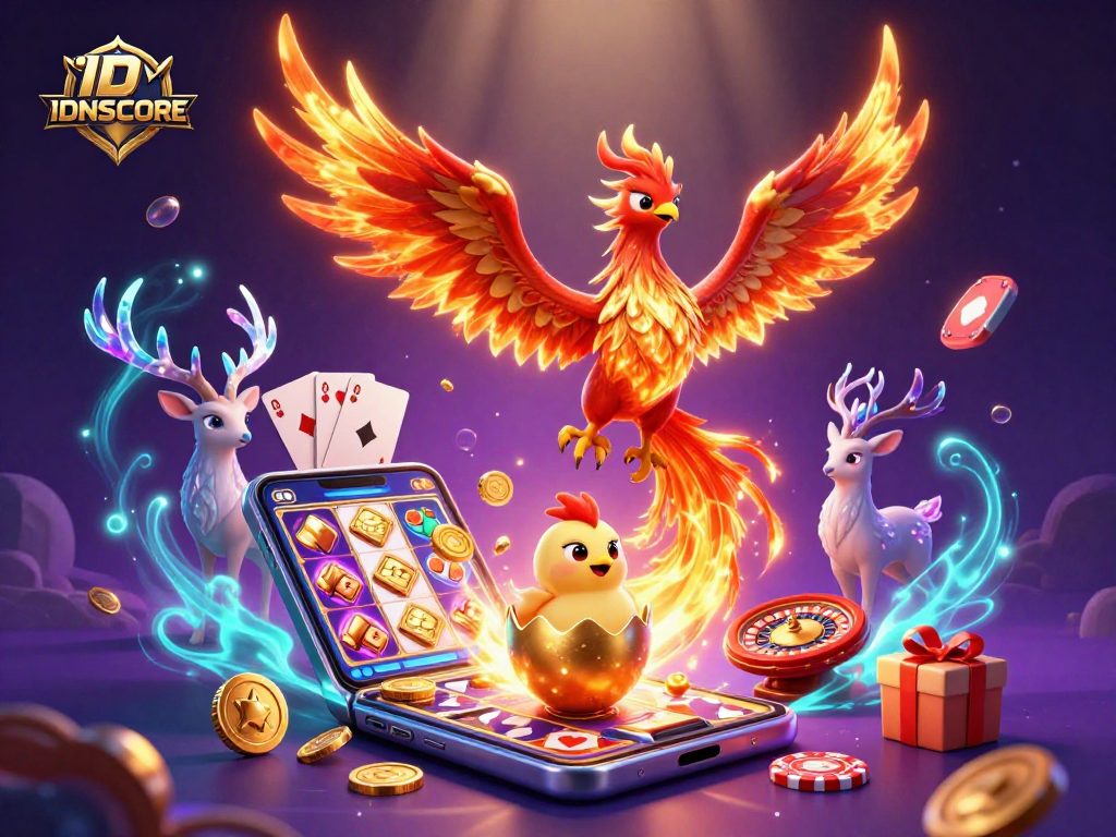 IDNSCORE offers an engaging gaming experience with vibrant animations and interactive slot games.