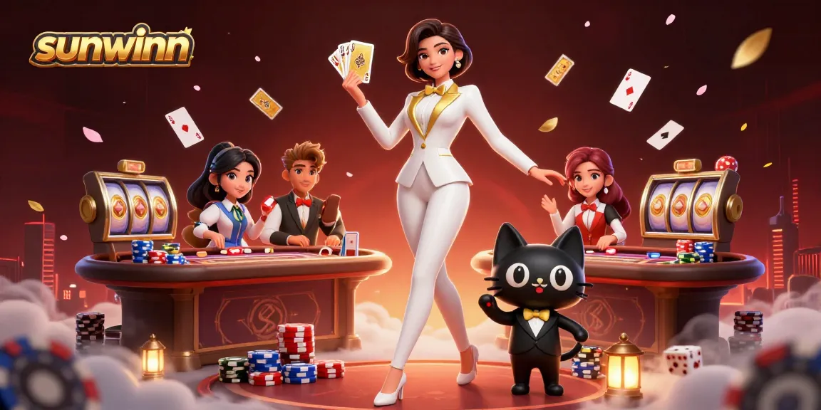 Experience thrilling gameplay at sunwinn with dynamic poker and casino action among lavish decorations.