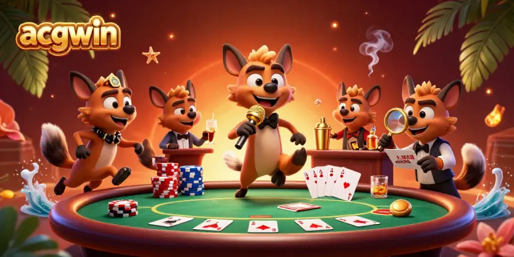 Hyenas at acgwin's comedy casino club, showcasing vibrant gaming elements and a fun atmosphere.