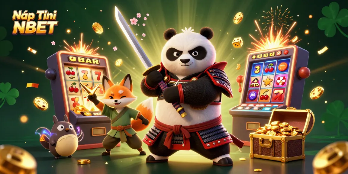 Nạp Tiền NBET samurai panda and ninja fox showcase a thrilling jackpot adventure.