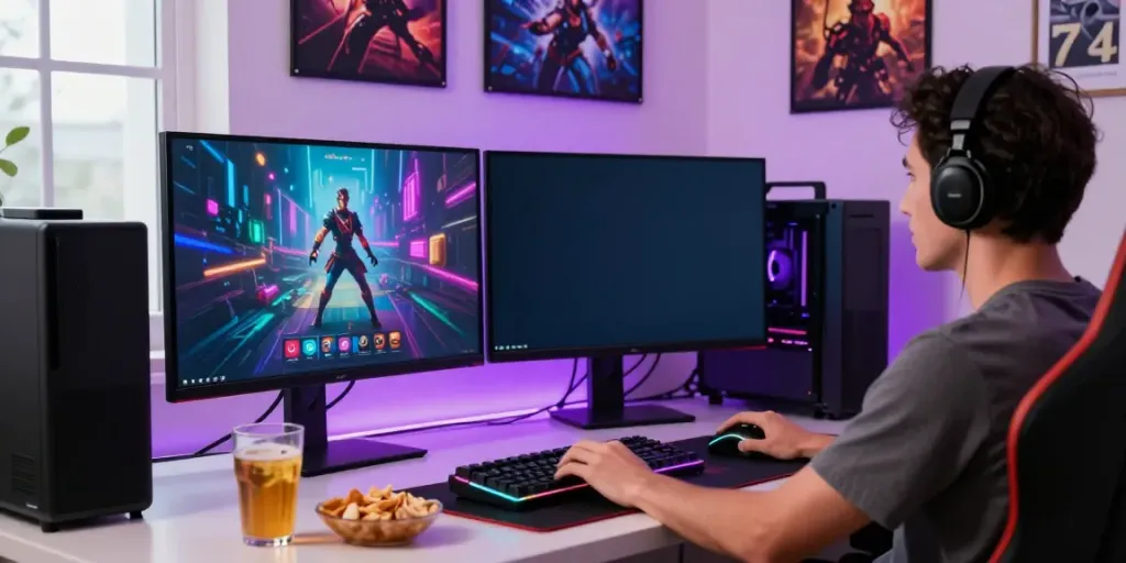 Experience online gaming responsibly at betawi777.com with vibrant home atmosphere and engaging game setup.