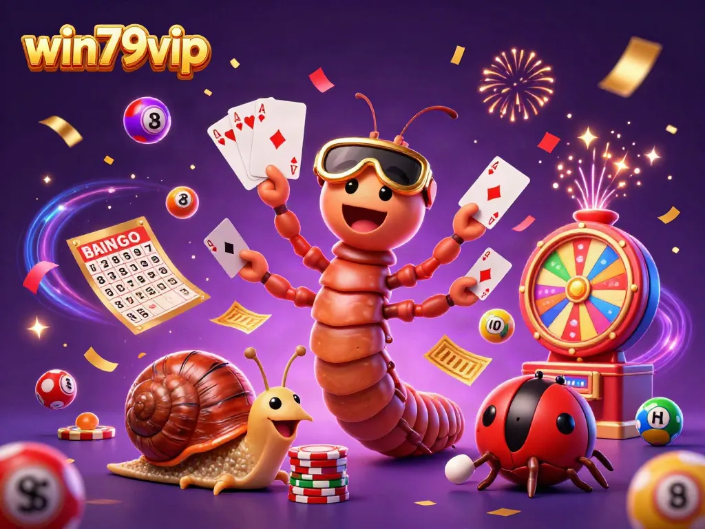 Catch thrilling wins at win79vip with vibrant lottery elements and dynamic casino characters.