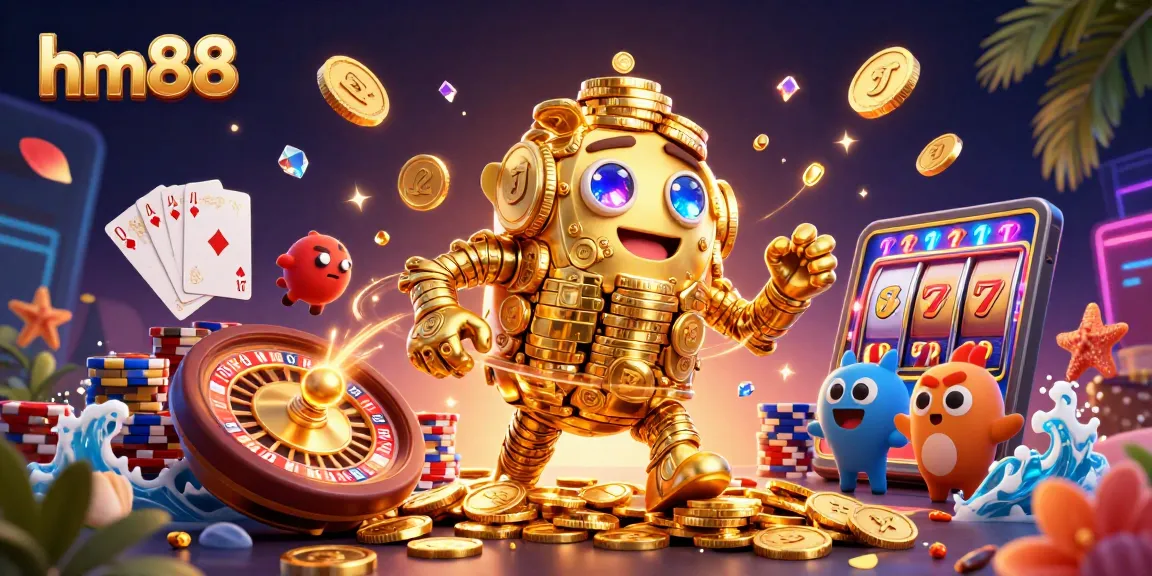 Experience thrilling games at hm88 with animated treasures and casino action.