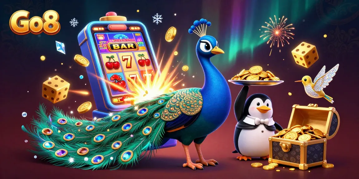 Engage with Go8's exciting casino atmosphere featuring vibrant characters and dynamic gaming elements.