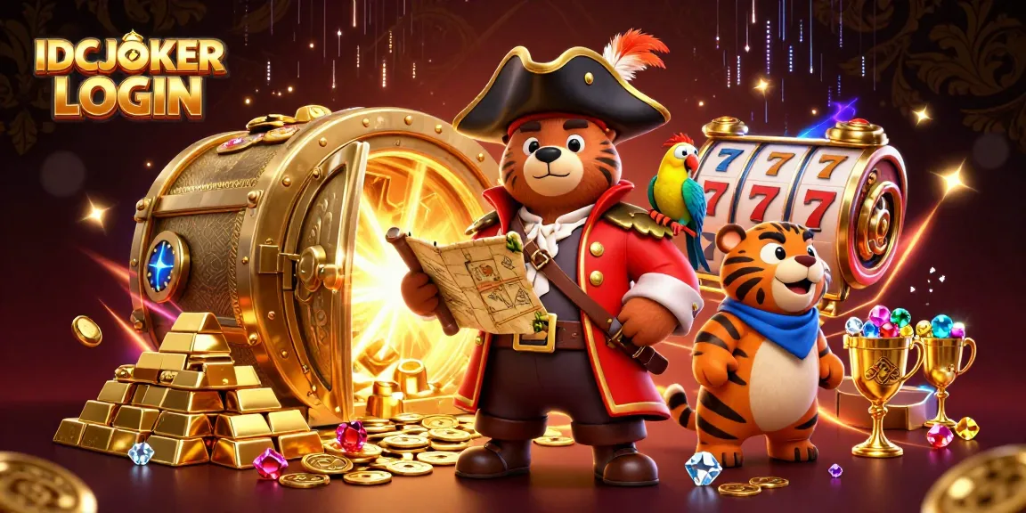 IDCJOKER LOGIN interface showcasing lively 3D cartoon characters, engaging in thrilling slot gameplay.