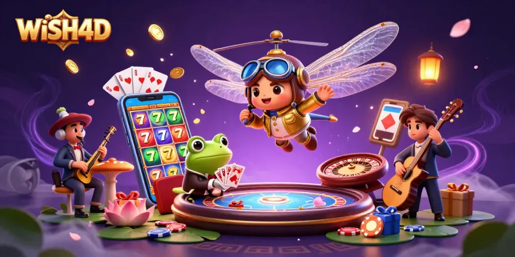 Experience thrilling wins with WISH4D at the vibrant lily pad casino featuring dynamic gaming elements.
