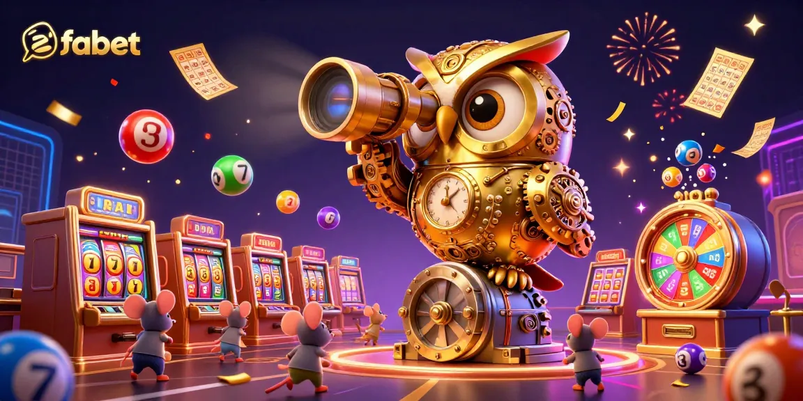 Experience the thrill of fabet with a grand casino scene featuring dynamic characters, slots, and celebratory elements.