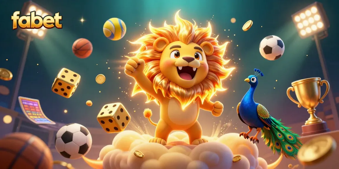 Bet big with fabet's dynamic sports betting scene featuring lively characters and vibrant game elements.