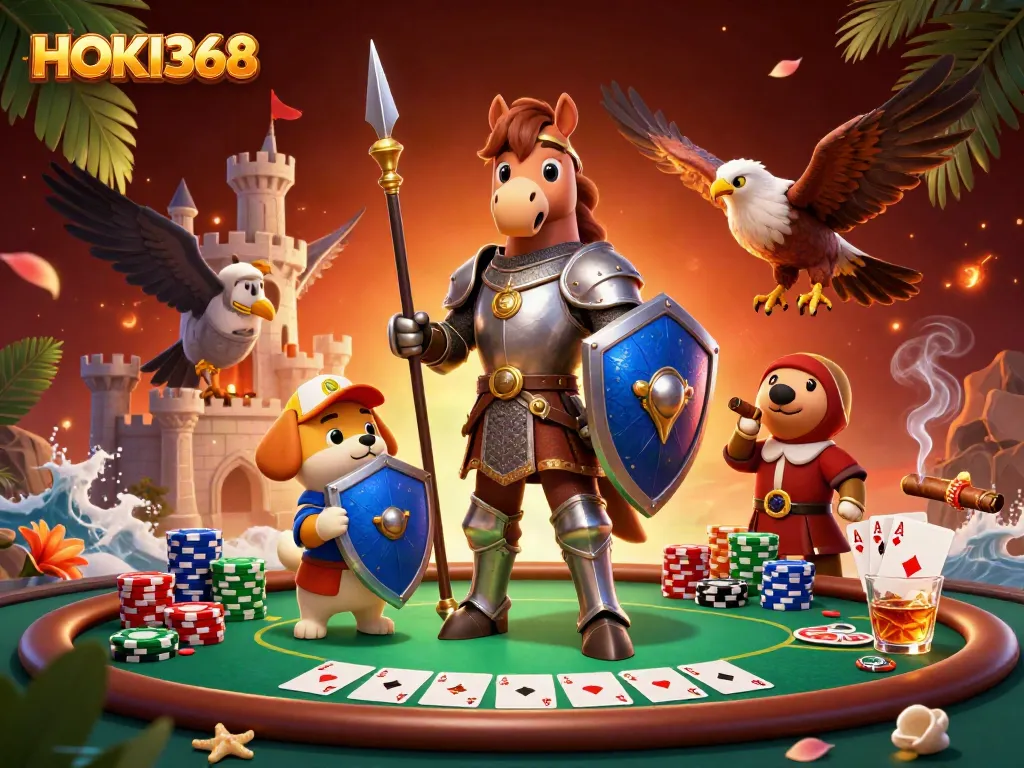 Experience exciting gameplay with HOKI368 featuring vibrant slots and colorful poker elements.