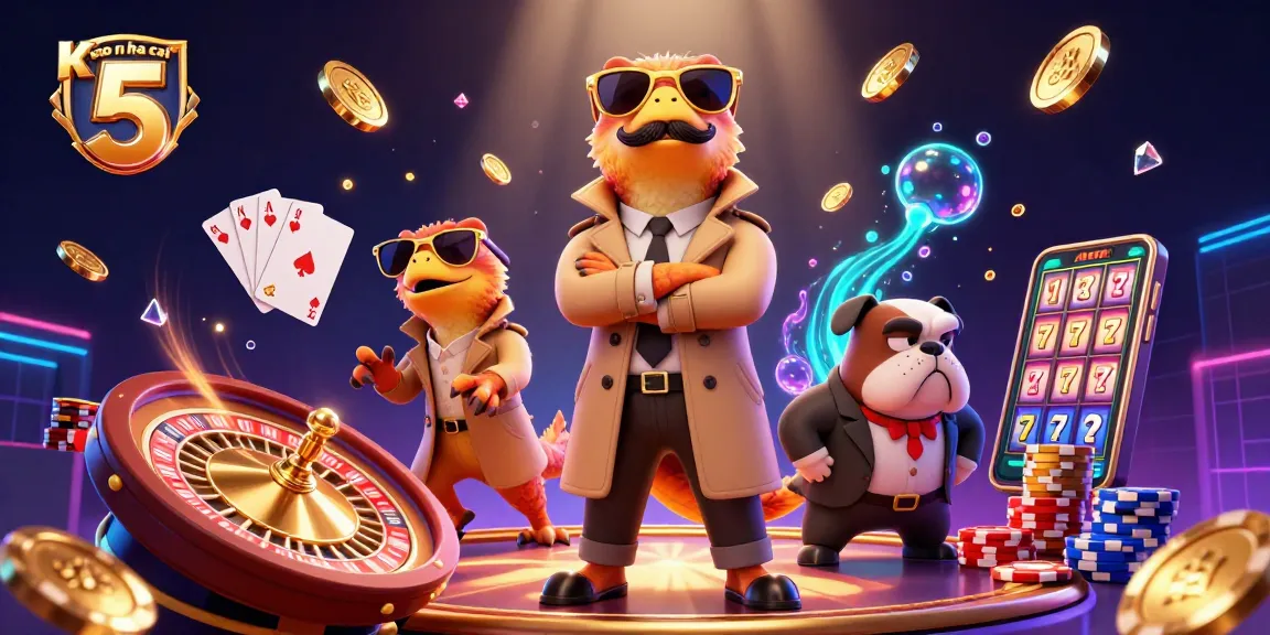 Experience the thrill of Keo nha cai 5 with dynamic cartoon raptors entering a VIP casino lounge.