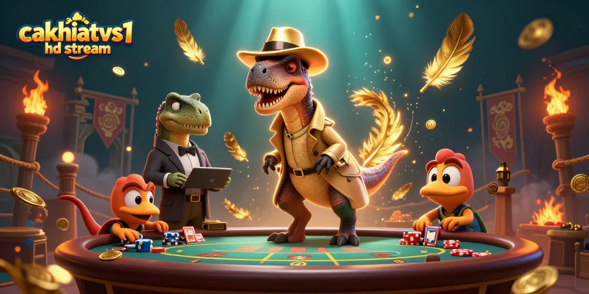Experience the thrill of cakhiatvs1 hd stream with vibrant visuals of animated gambling characters.