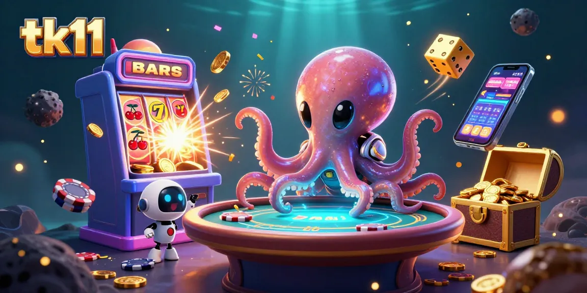 tk11 welcomes you into an exciting casino world featuring an alien octopus, poker elements, and dynamic gaming!