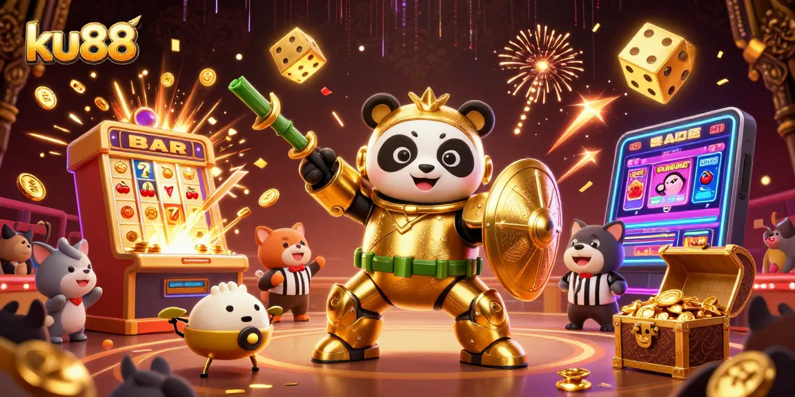 Experience thrilling gameplay at ku88 with a panda pilot in a vibrant casino arena.