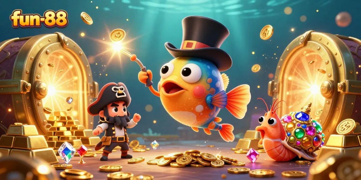 Fun-88’s underwater adventure reveals treasures and excitement with anglerfish and pirate shrimp.