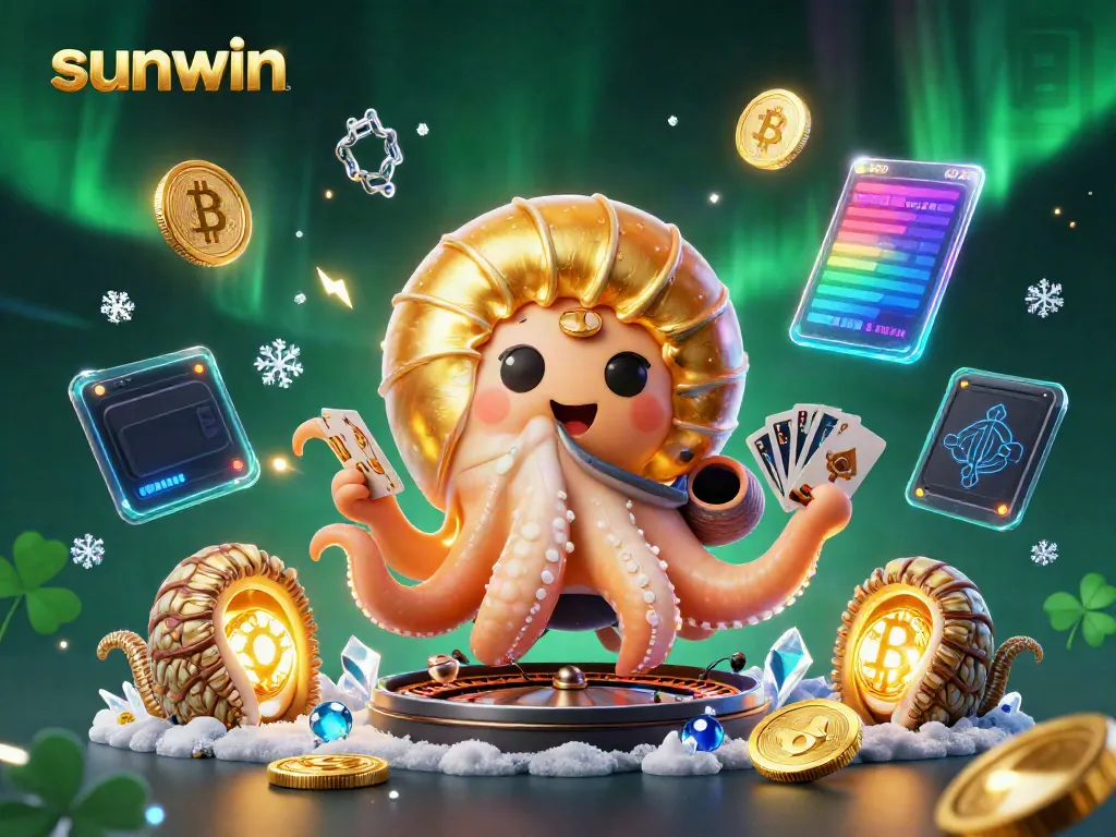 Engage with exciting games at Sunwin, featuring vibrant 3D characters and dynamic casino elements.