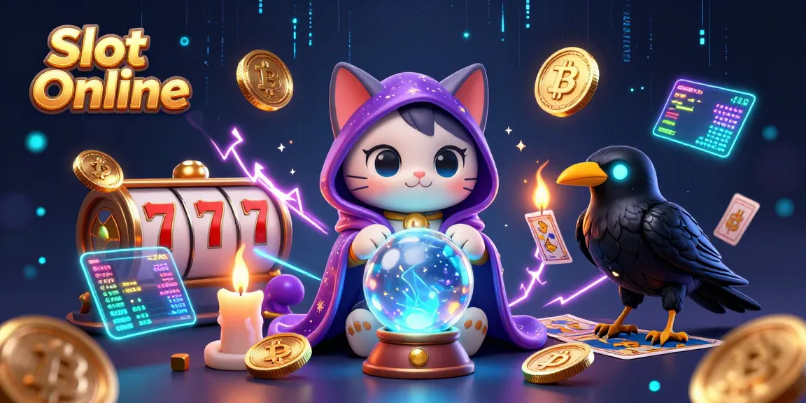 Experience engaging Slot Online gameplay with a mystical cat and raven animation.