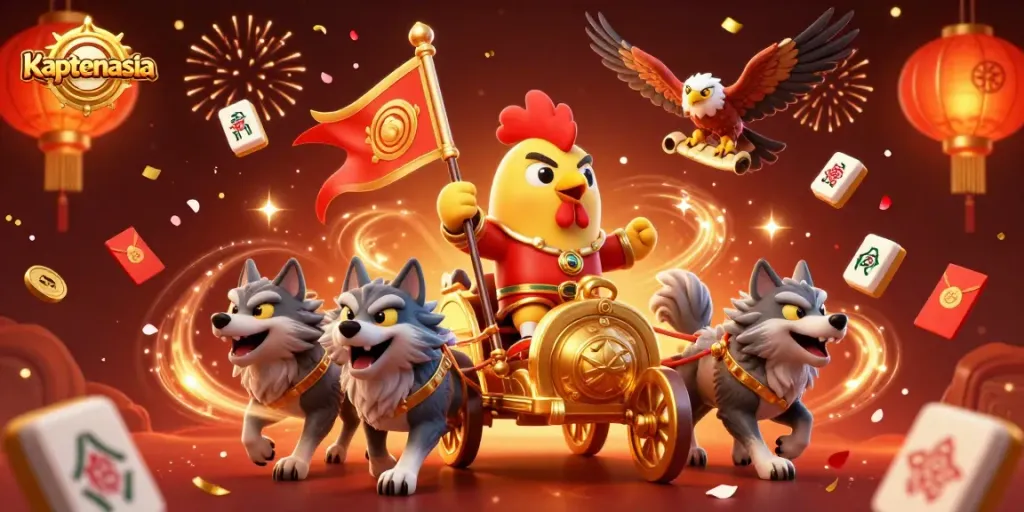 Experience thrilling gameplay at kaptenasia with a vibrant 3D casino scene featuring dynamic characters and rich visuals.