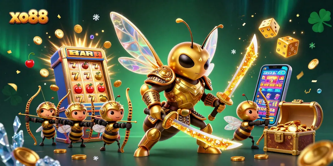 Spin to win with xo88's dynamic 3D scene showcasing thrilling casino gameplay elements!