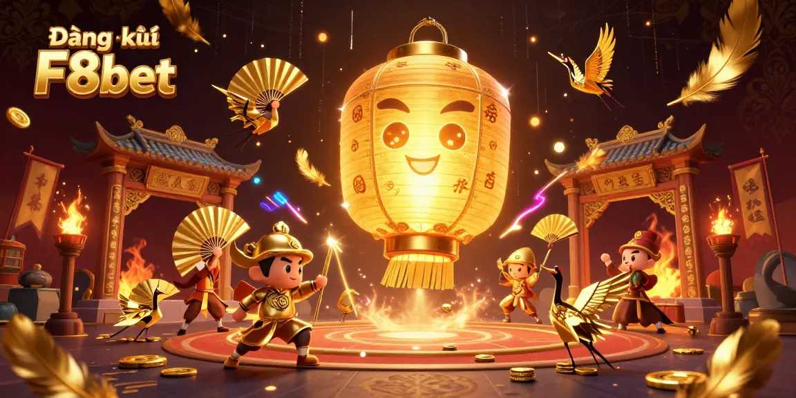 Experience the excitement of Đăng ký F8bet with vibrant 3D casino visuals featuring lucky symbols and dynamic characters.