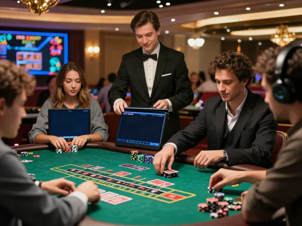 Engaging gaming atmosphere with players at the sv88 live casino, showcasing a dynamic and inviting environment.