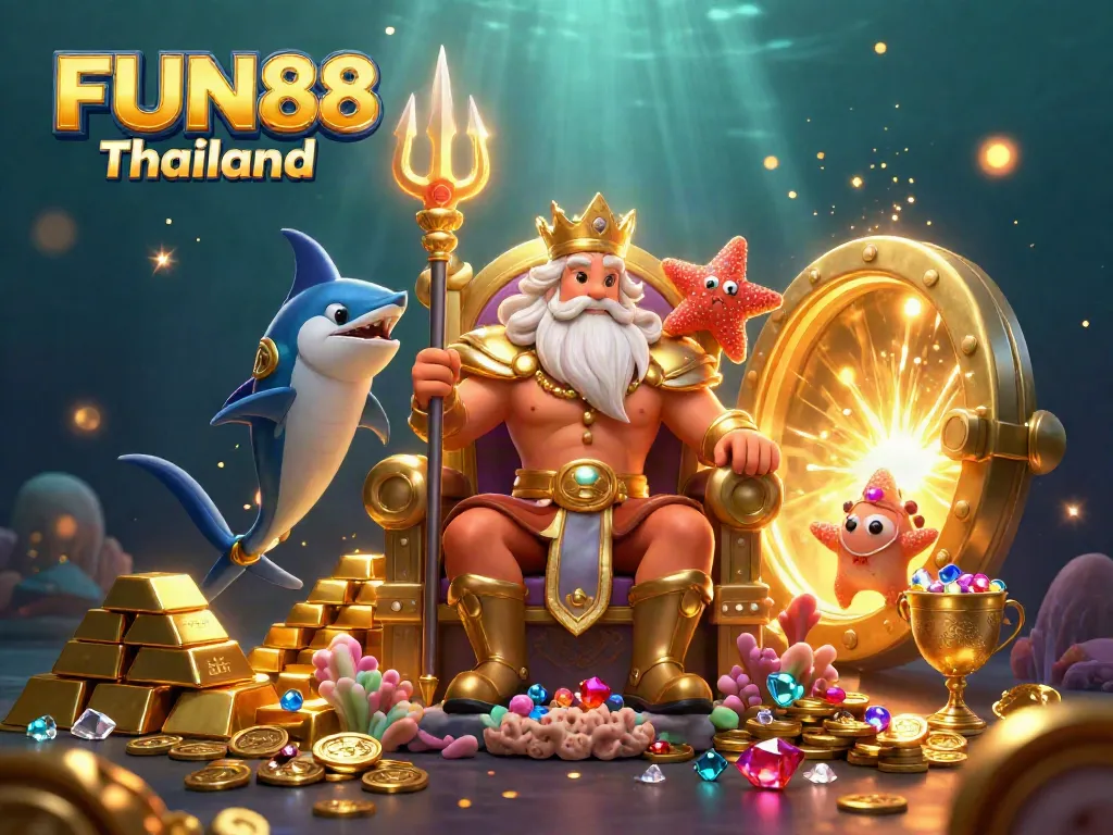 Experience thrilling gameplay at FUN88 Thailand with vibrant casino elements and underwater fantasy.