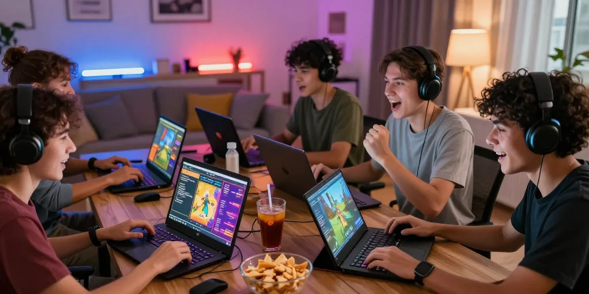 Players immersed in the exciting ROKOK88 gaming platform, showcasing vibrant game interfaces and a lively atmosphere.