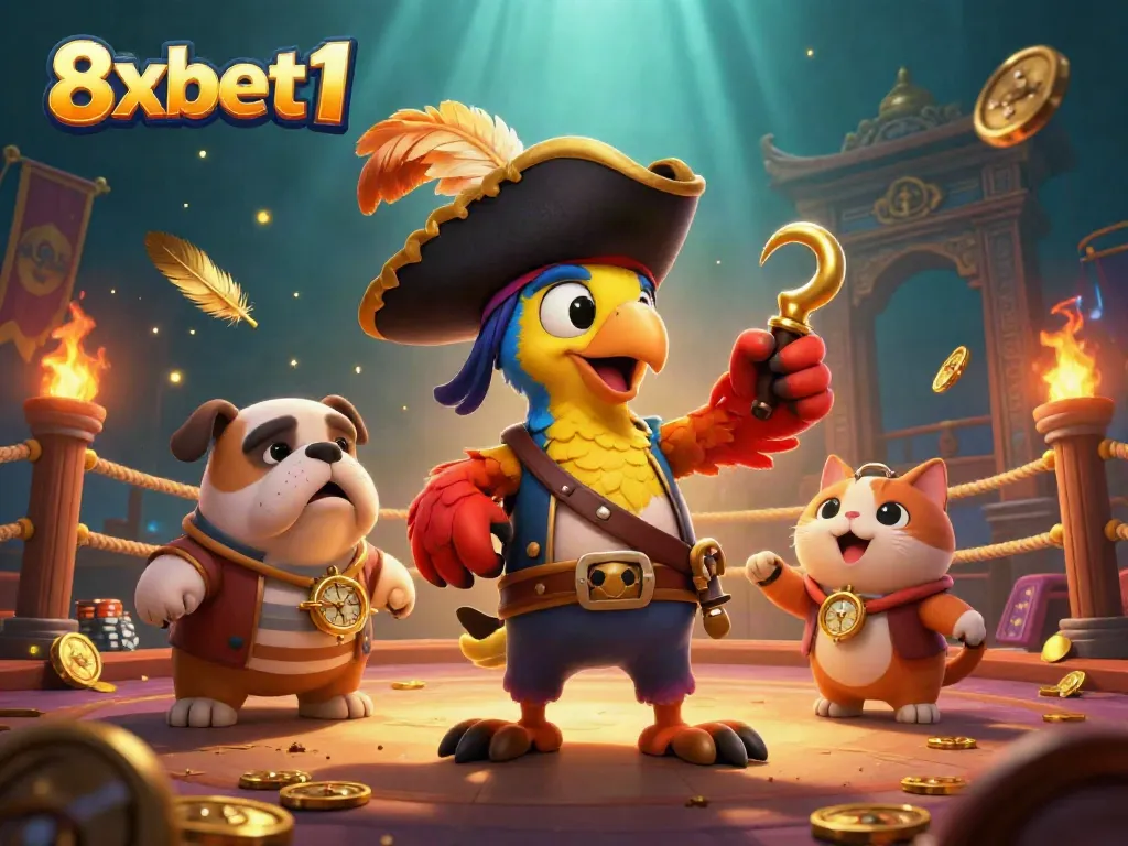 Experience thrilling gameplay at 8xbet1 with our lively casino scene featuring interactive characters and vibrant gaming elements.