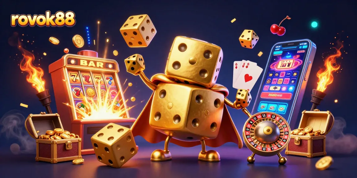 Experience the thrill of rokok88 with golden dice, jackpot explosions, and vibrant casino action.