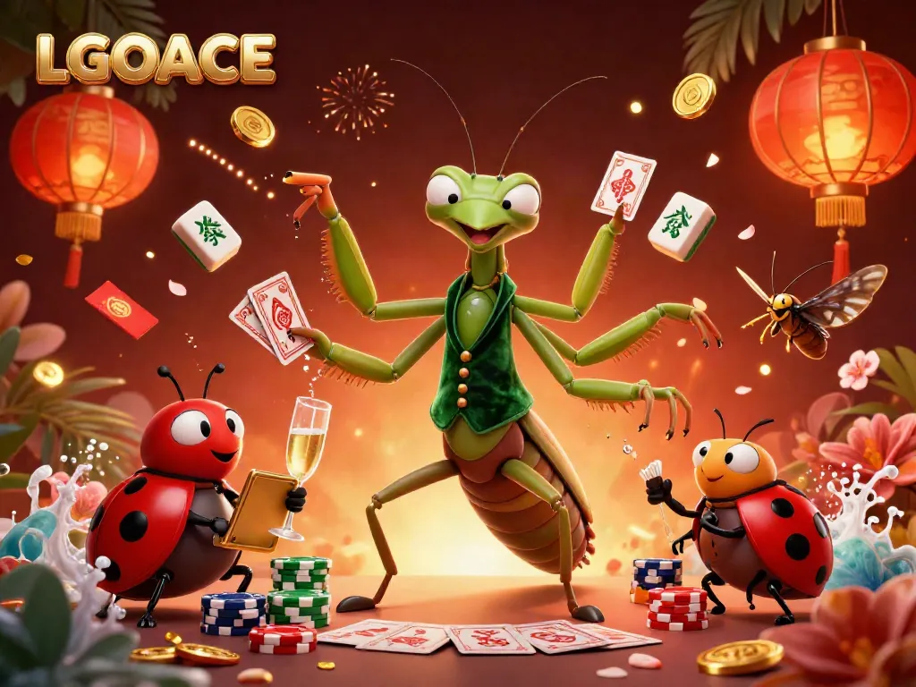 Experience the LGOACE casino world with vibrant game elements and lively character action.