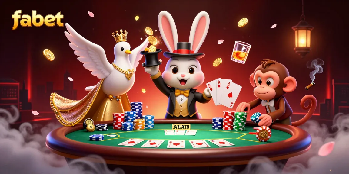 Witness fabet's thrilling action with a magician rabbit, poker chips, and a dazzling dove.
