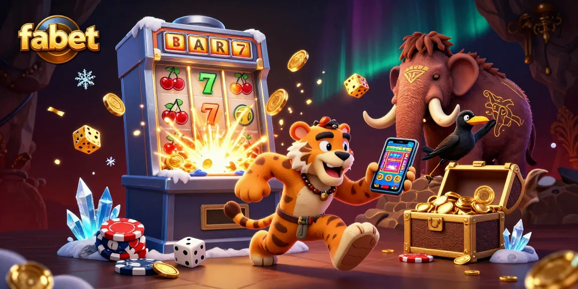 Engage in thrilling gameplay with fabet, featuring a dynamic prehistoric casino scene.