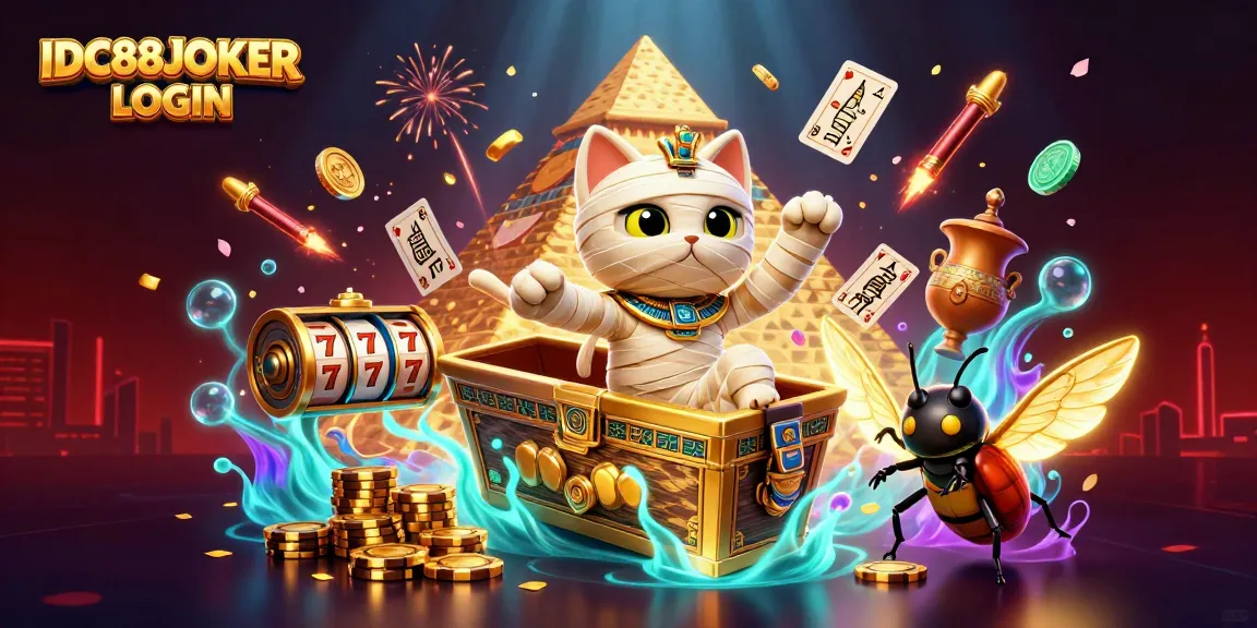 Experience vibrant excitement with IDC88JOKER LOGIN in this animated 3D casino scene.