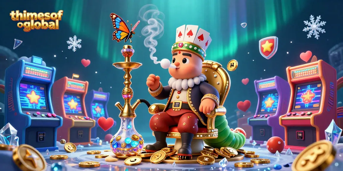 Thetimesofglobal showcases an energetic 3D casino scene with vibrant gaming characters and elements.