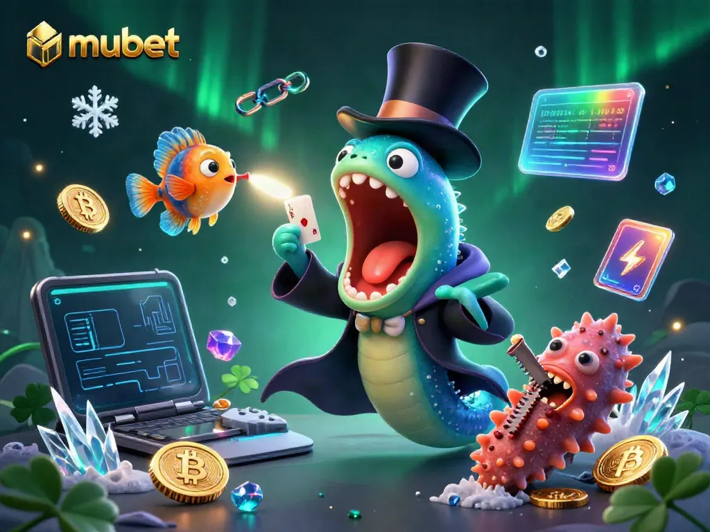 Experience the excitement of mubet with a magical underwater casino scene featuring vibrant characters and glowing elements.