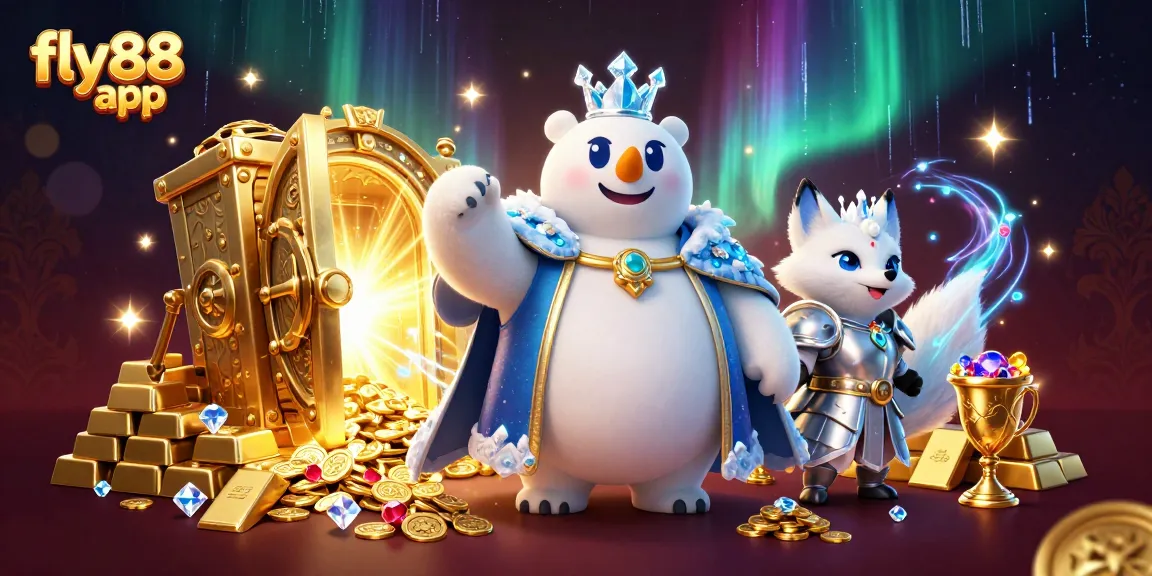 Experience thrilling wins with the fly88 app, featuring a vibrant casino scene of riches and excitement.