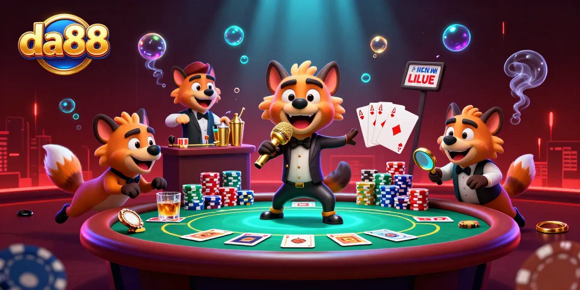 Experience the vibrant excitement of da88 with animated hyenas in a thrilling casino scene.