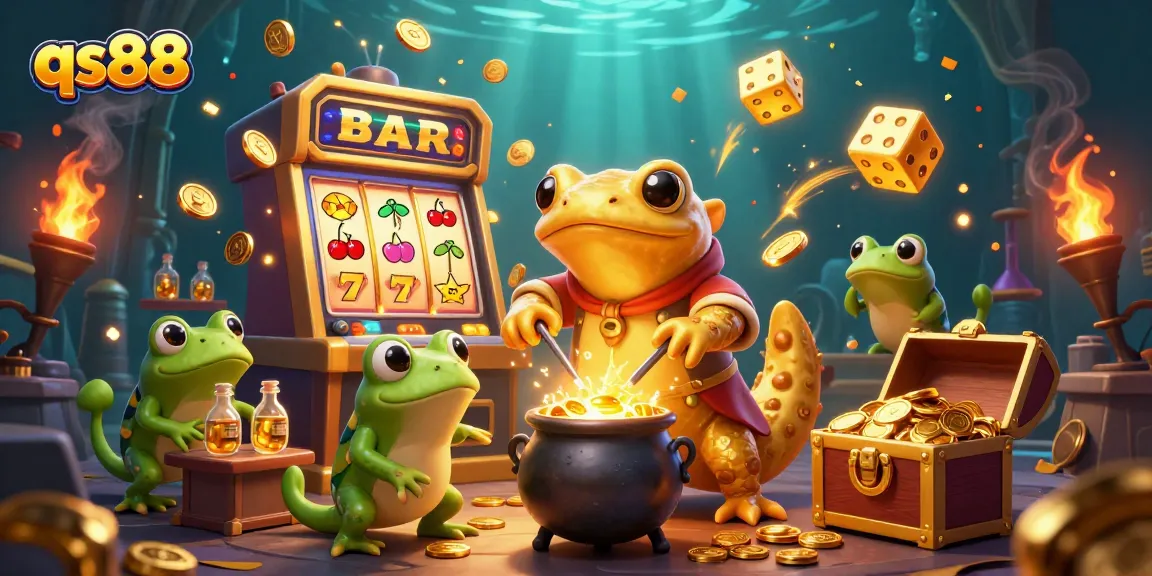 Experience thrilling gaming action with qs88's vibrant 3D casino scene featuring golden treasures and exciting symbols.