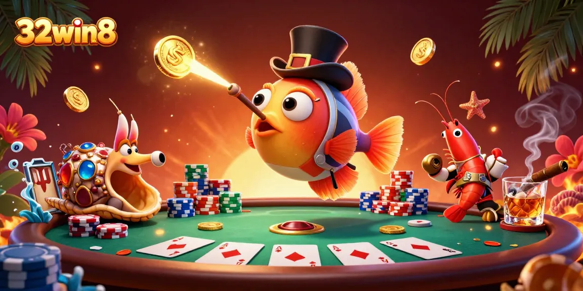Experience the thrill of 32win8 with vibrant characters and engaging poker elements.